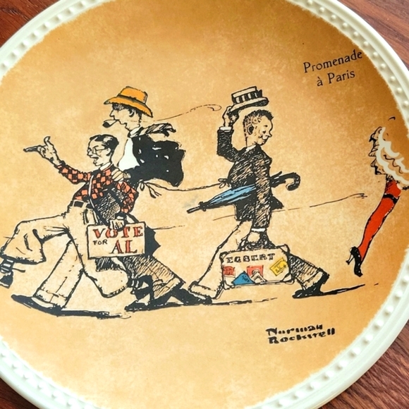 Newell Pottery Norman Rockwell Limited Edition Plate -1982 - Picture 2 of 5
